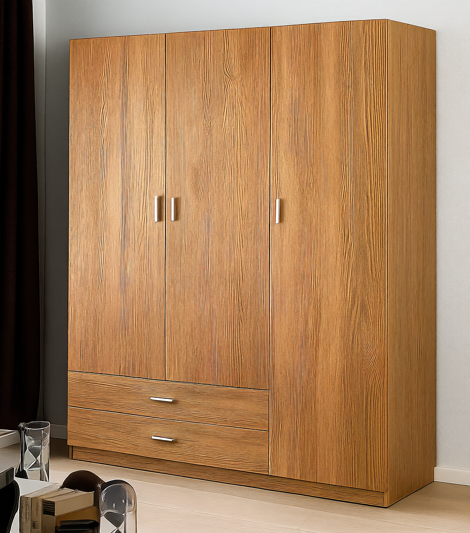 Armario 3 Puertas + 2 Cajones