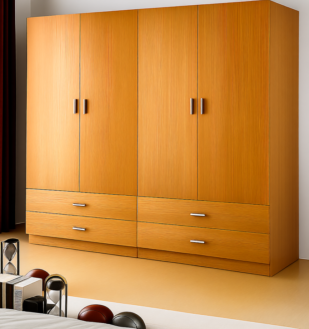 Armario 4 Puertas + 4 Cajones