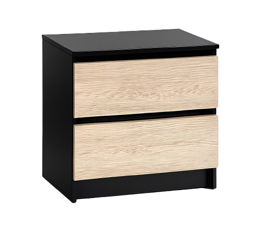 Mesita 2 Cajones Black